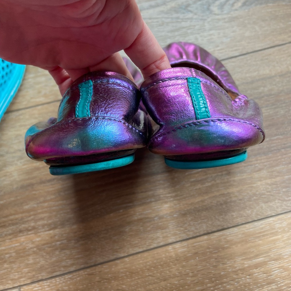 Custom painted Purple & Teal color shift Tieks - Picture 6 of 7